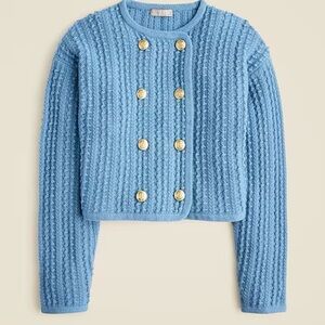 J. Crew Double-breasted sweater-jacket in blue